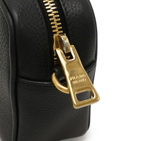 PRADA Prada Striped Shoulder Bag, Pochette, Clutch Bag in Black Leather, NERO... - Picture 5 of 7